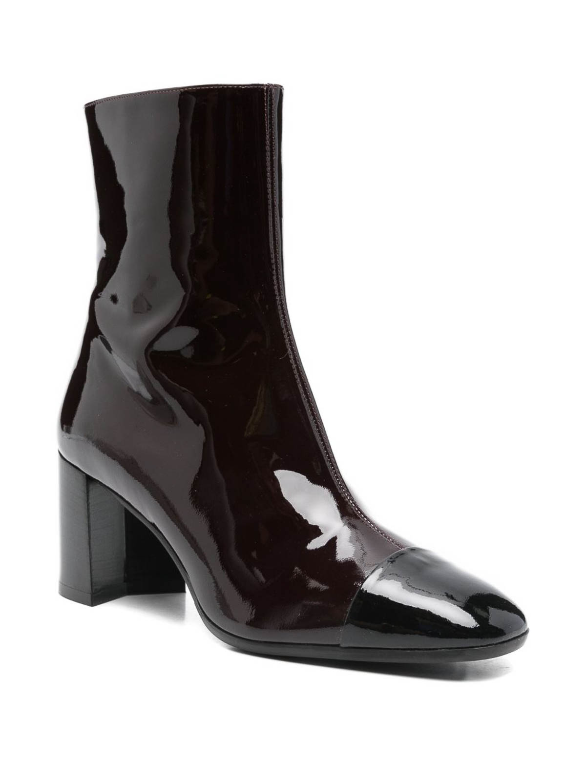Carel Paris Esprit Patent Leather Ankle Boots In Animal Print
