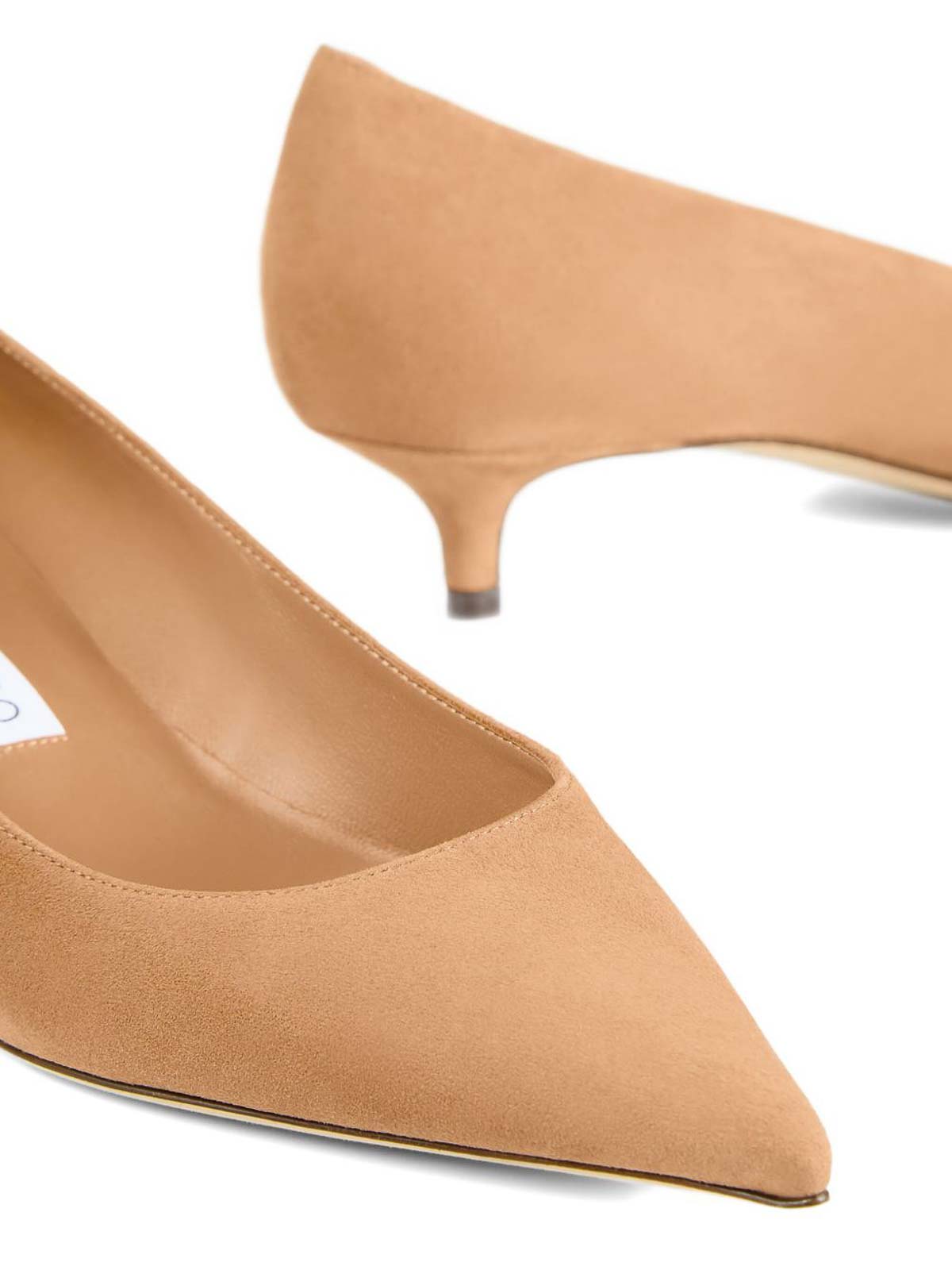 Jimmy Choo Décolleté Amelia In Suede Color Toffee In Neutral