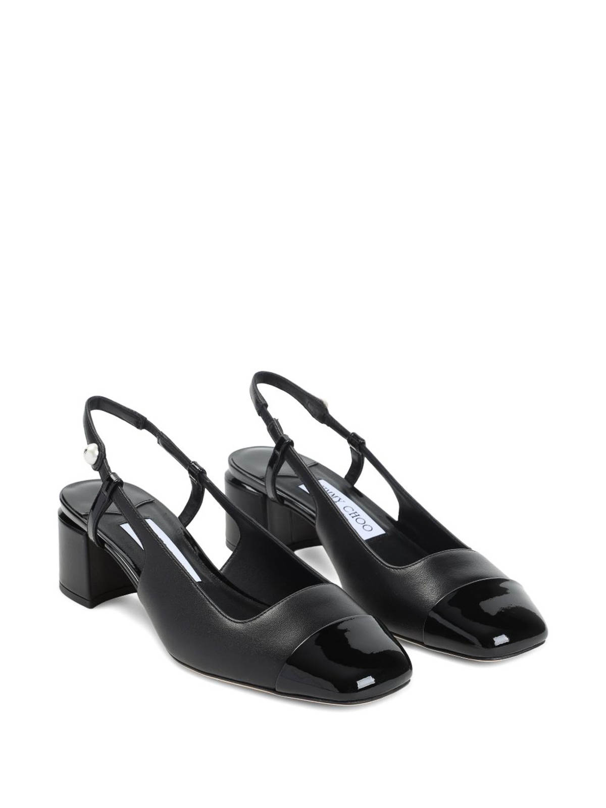 Jimmy Choo Elisa Patent Leather Slingback Pumps In Black