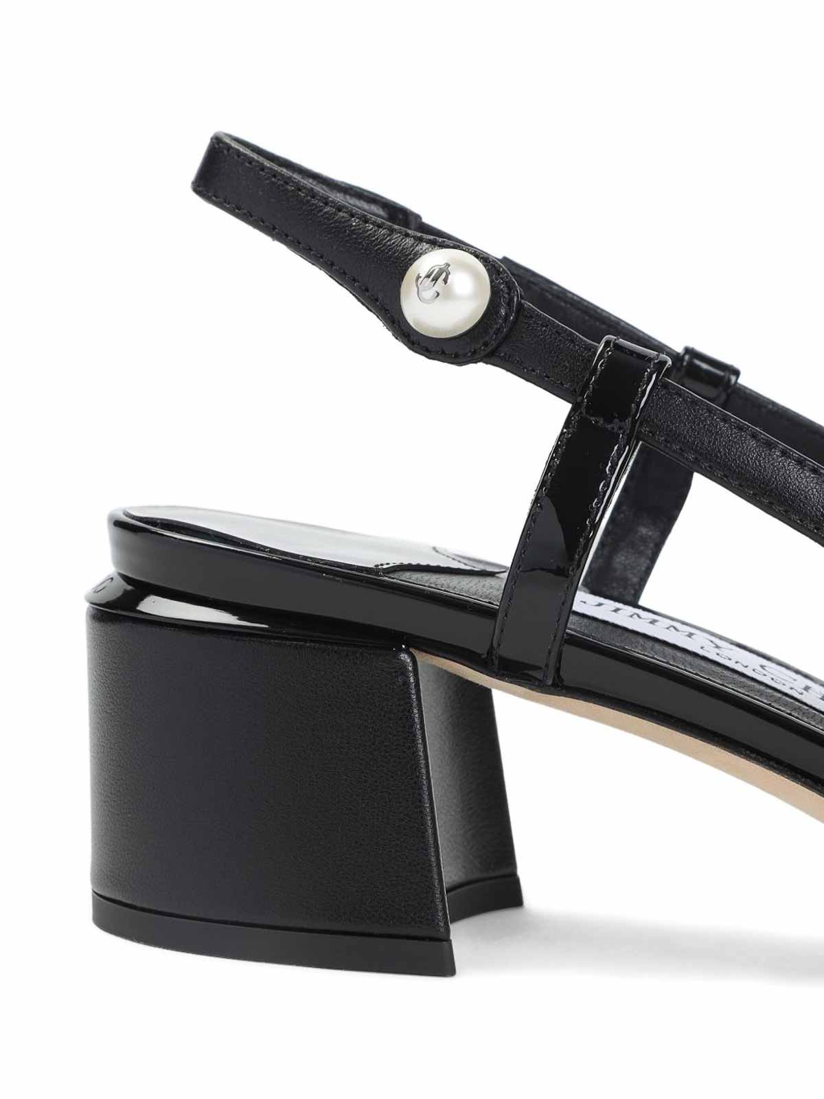 Jimmy Choo Elisa Patent Leather Slingback Pumps In Black