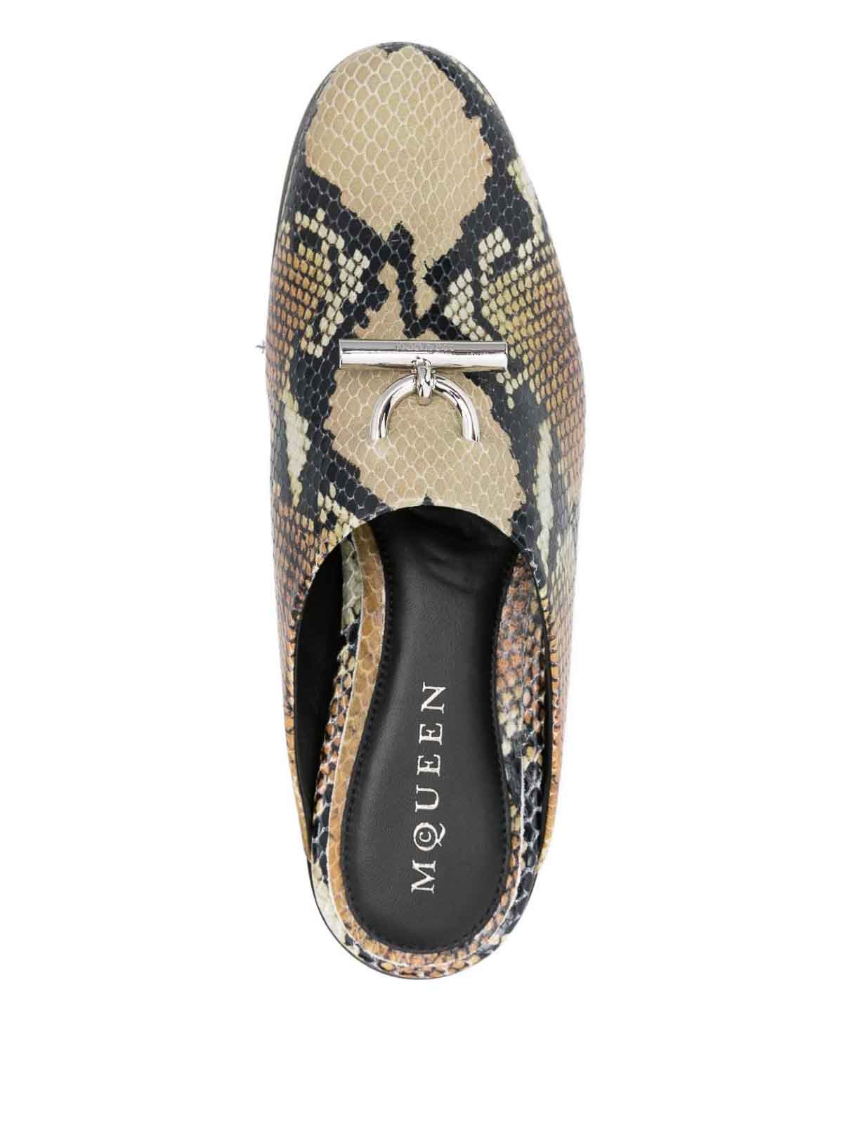 Alexander Mcqueen Women Leather Slippers In Multi