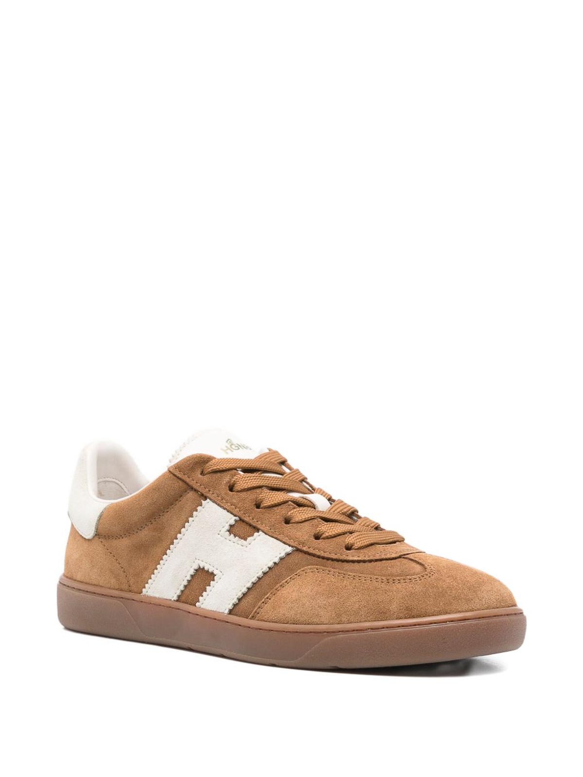 Hogan Cool Leather Sneakers In Brown