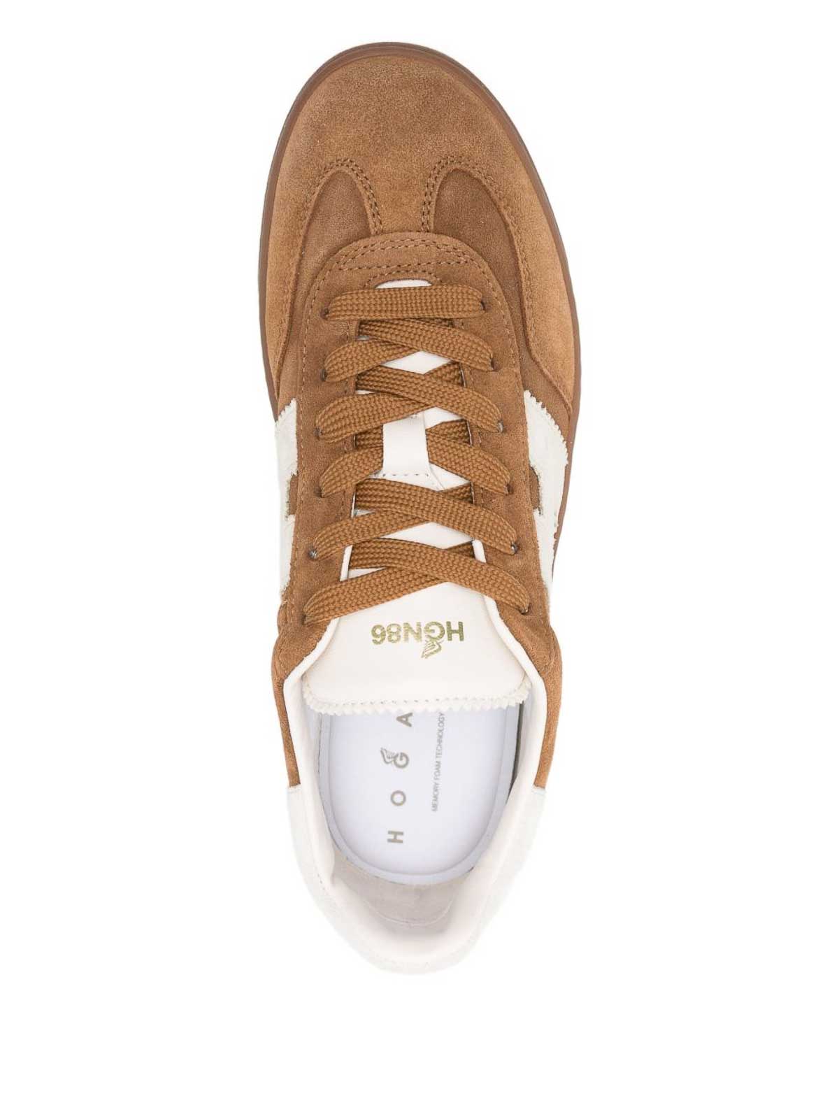 Hogan Cool Leather Sneakers In Brown