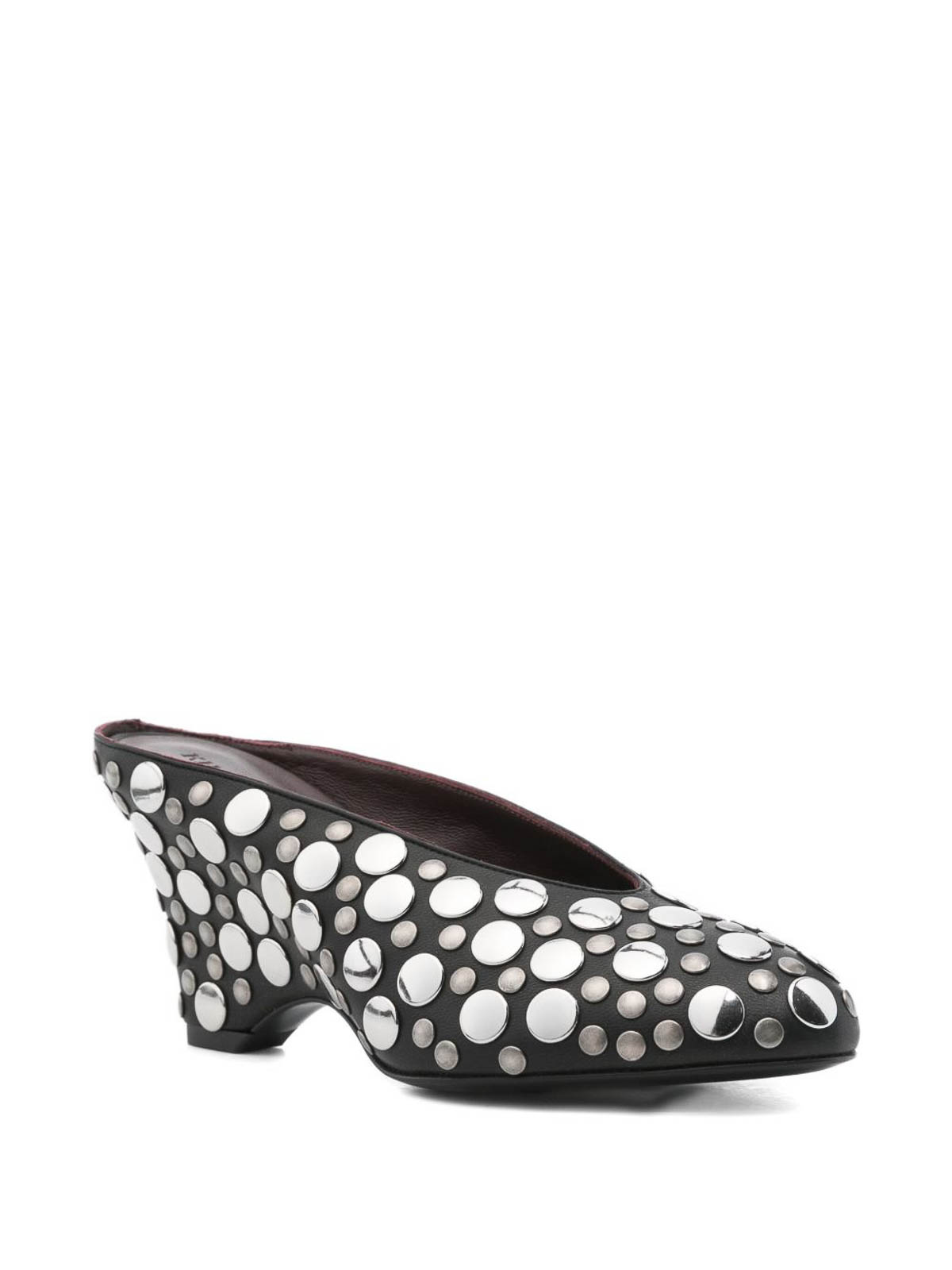 Khaite Cloak Studded Mules In Multi