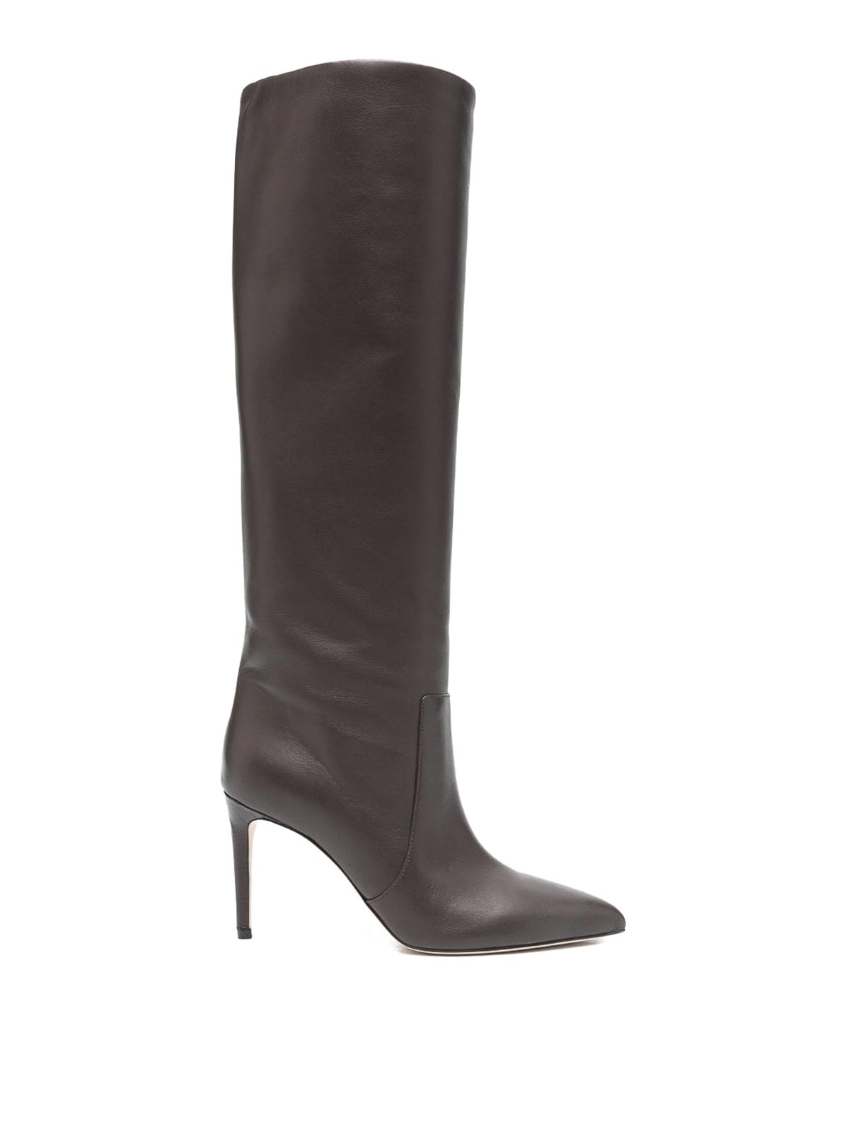 Paris Texas Stiletto Leather Boots In Brown