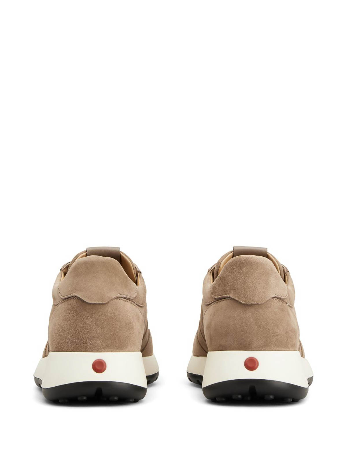 Tod's Round Toe Suede Finish Rubber Sole Sneakers In Neutral