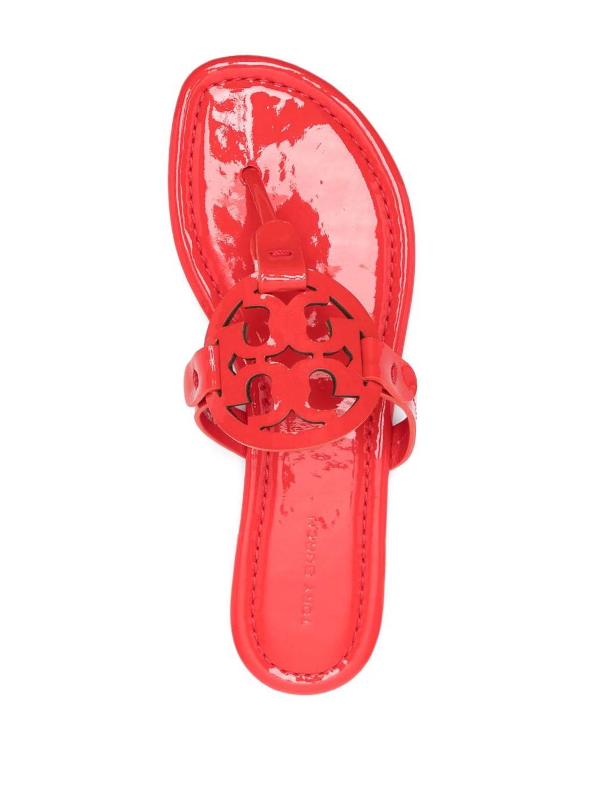 Tory Burch Miller Leather Thong Sandals In Red