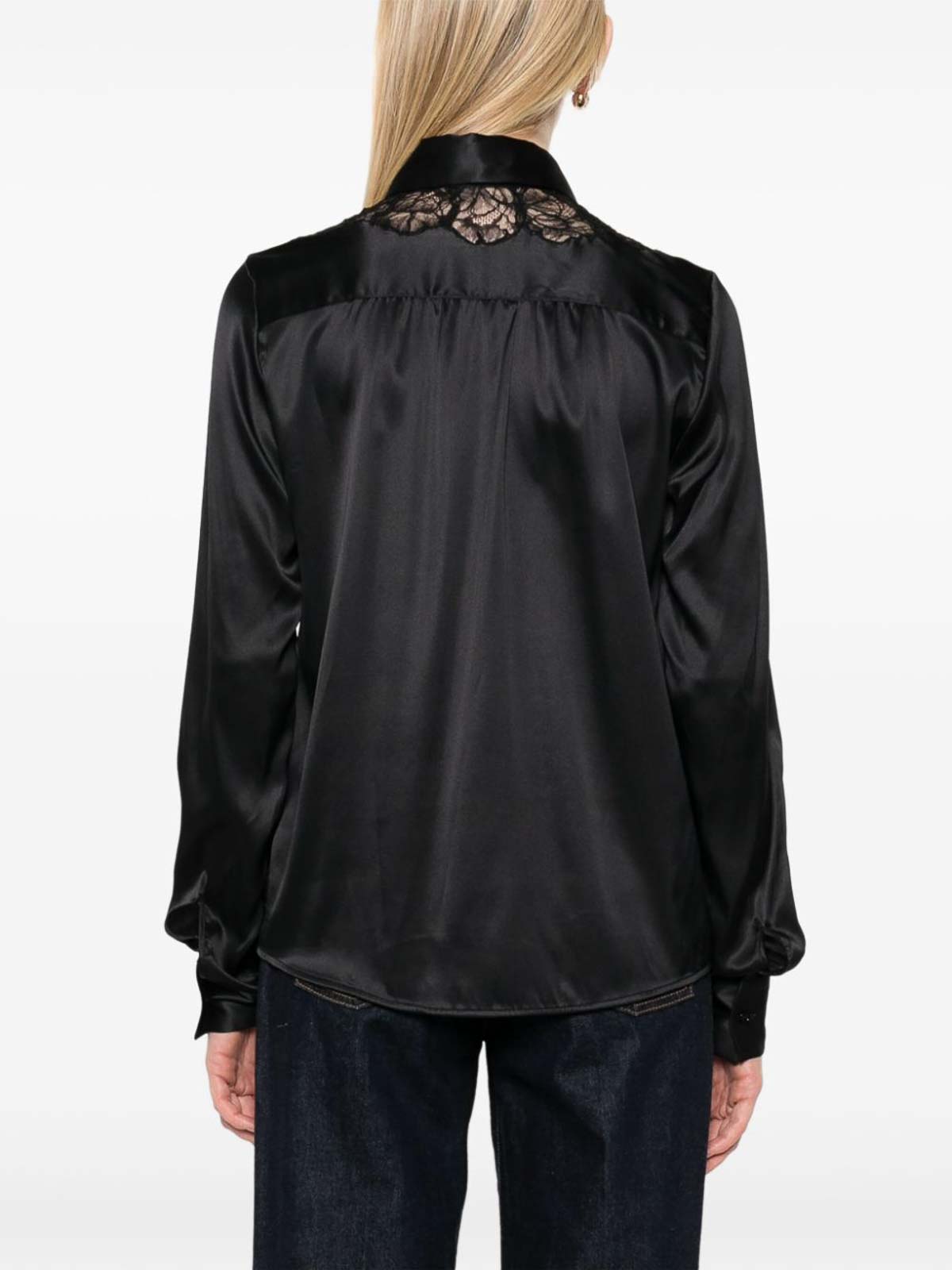 Ermanno Scervino Long Sleeve Shirt In Black