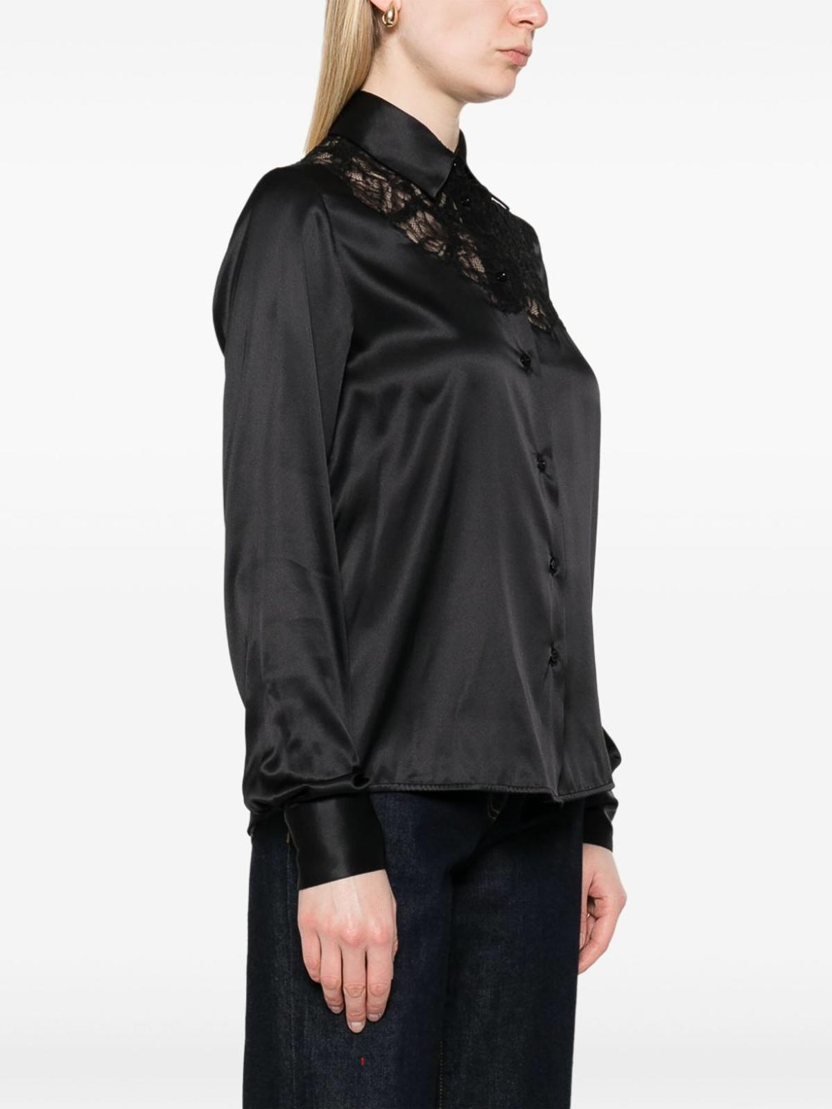 Ermanno Scervino Long Sleeve Shirt In Black