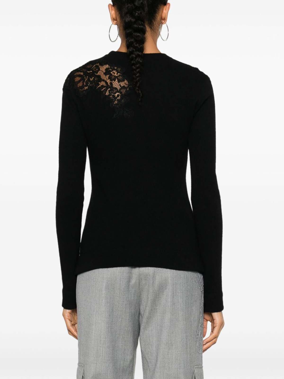 Ermanno Scervino Long Sleeve Shirt In Black