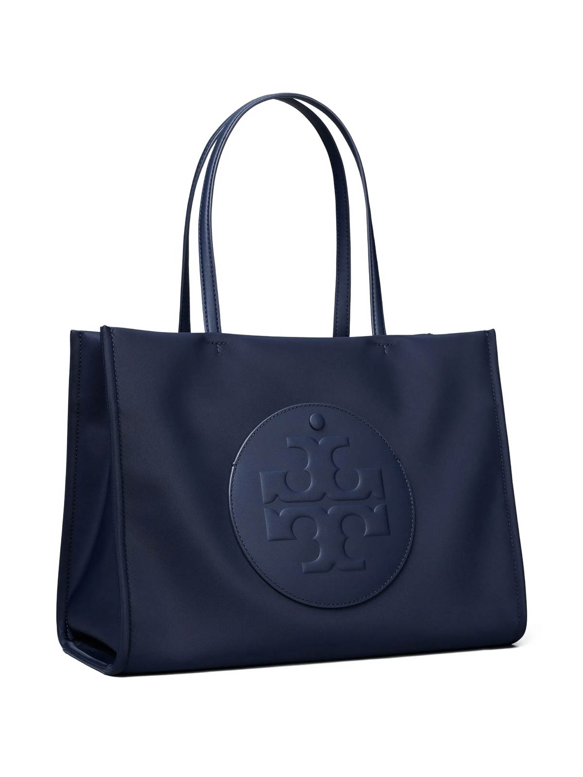 Tory Burch Navy Blue Nylon Small Ella Shopping Bag In Blue