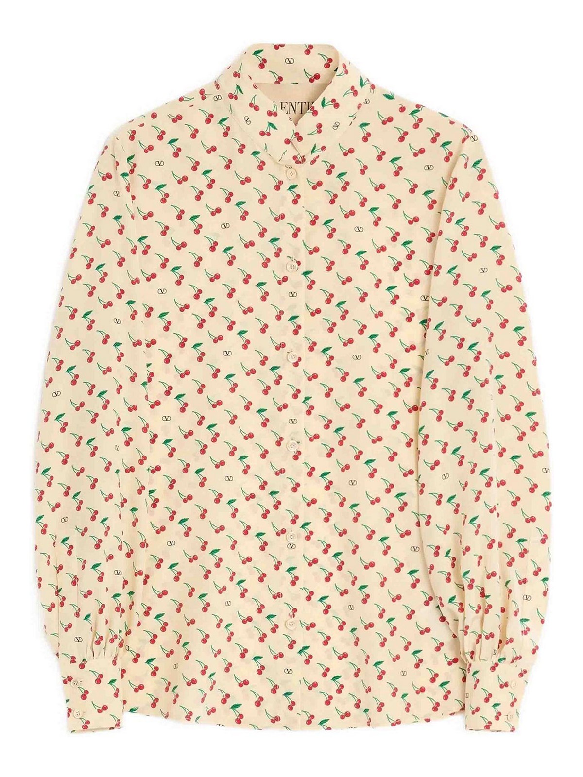 Valentino Cherryfic-print Shirt In Neutral