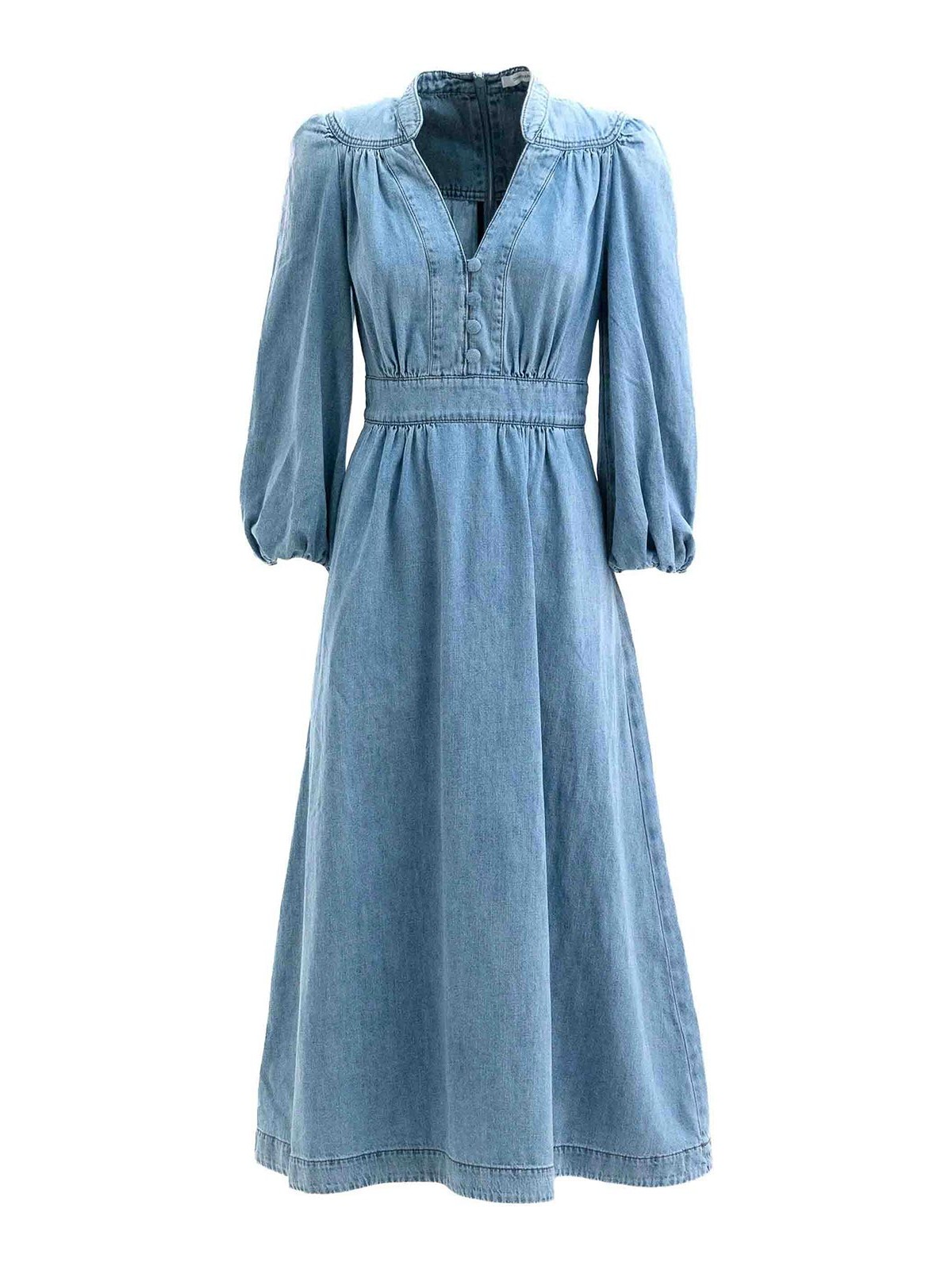 Zimmermann Lucky Denim Midi Dress In Blue