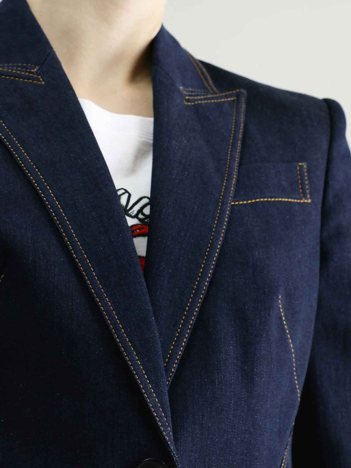 Alexander Mcqueen Blazer In Jeans-optik In Blue