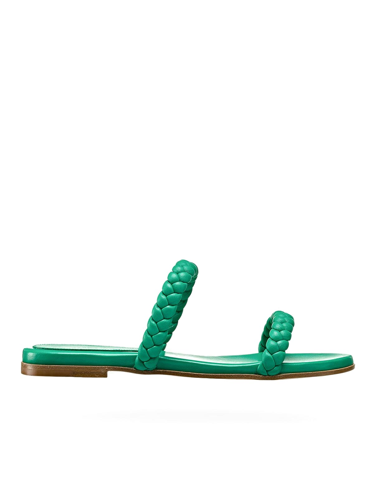Gianvito Rossi Logo Flat Sandals In Green