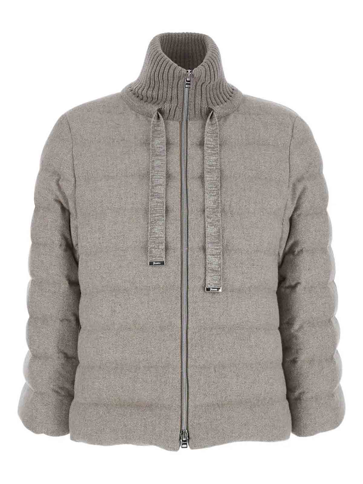 Herno Powder Polyamide Jackets In Gray