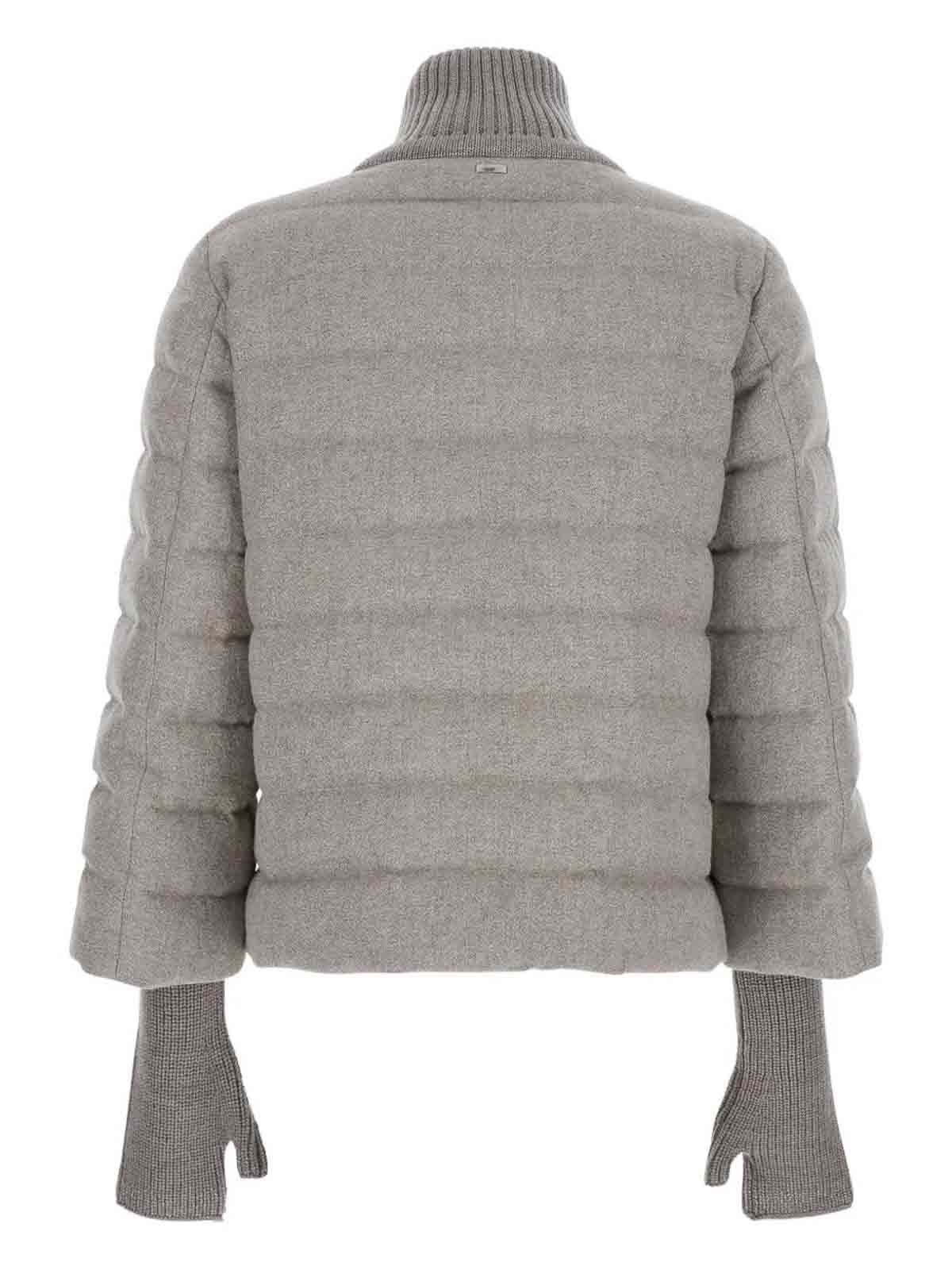 Herno Powder Polyamide Jackets In Gray