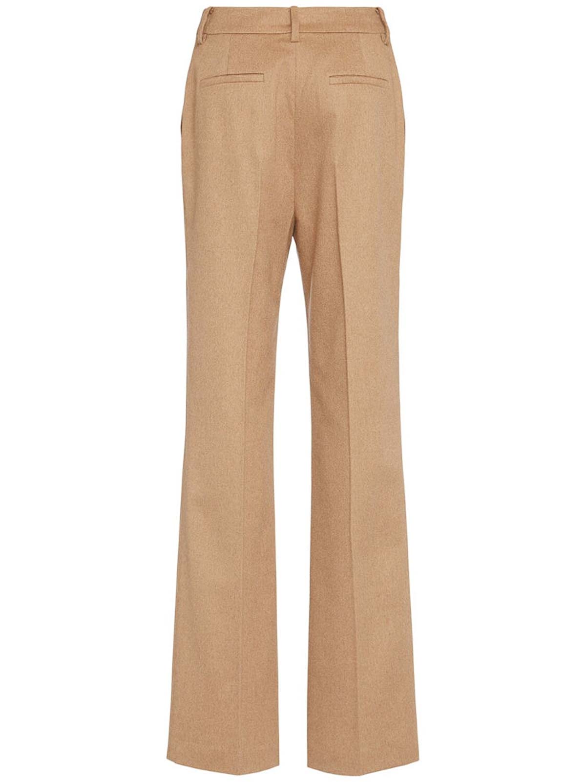 Max Mara Tailored Charcoal Leather Trousers In Brown