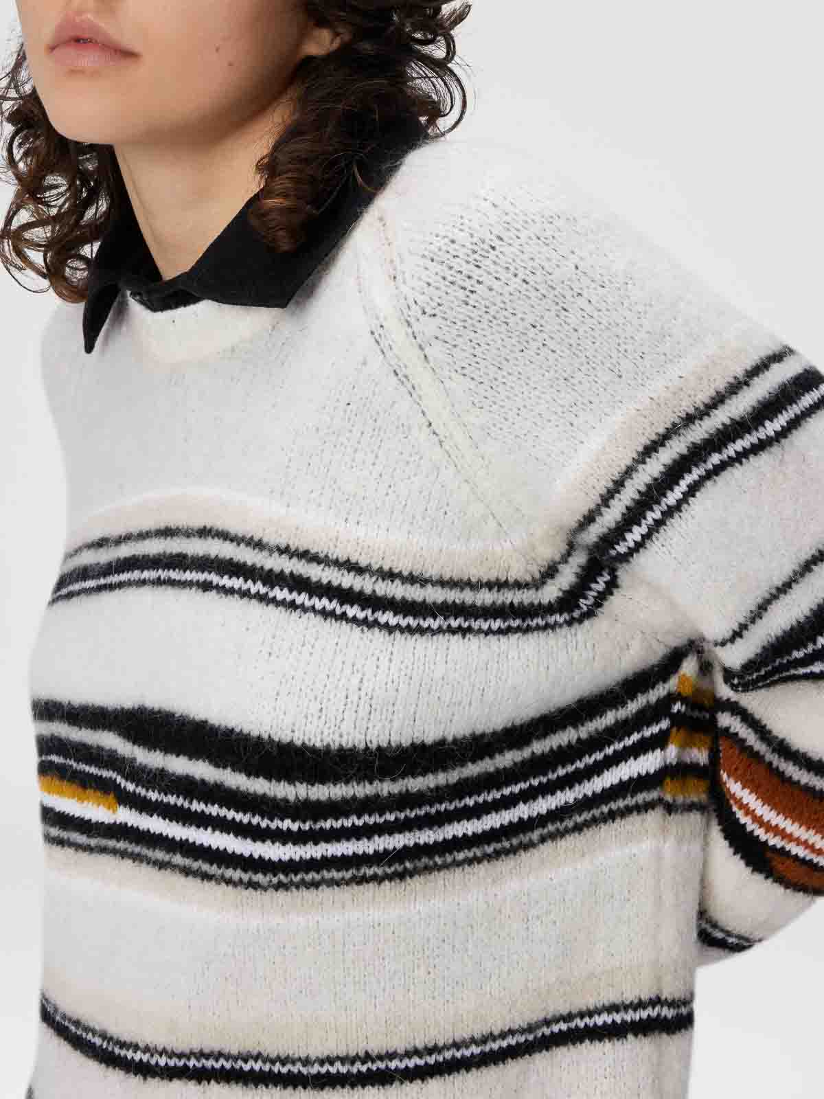 Missoni Stripes Intarsia Sweater Sweaters And Cardigans White In Multi