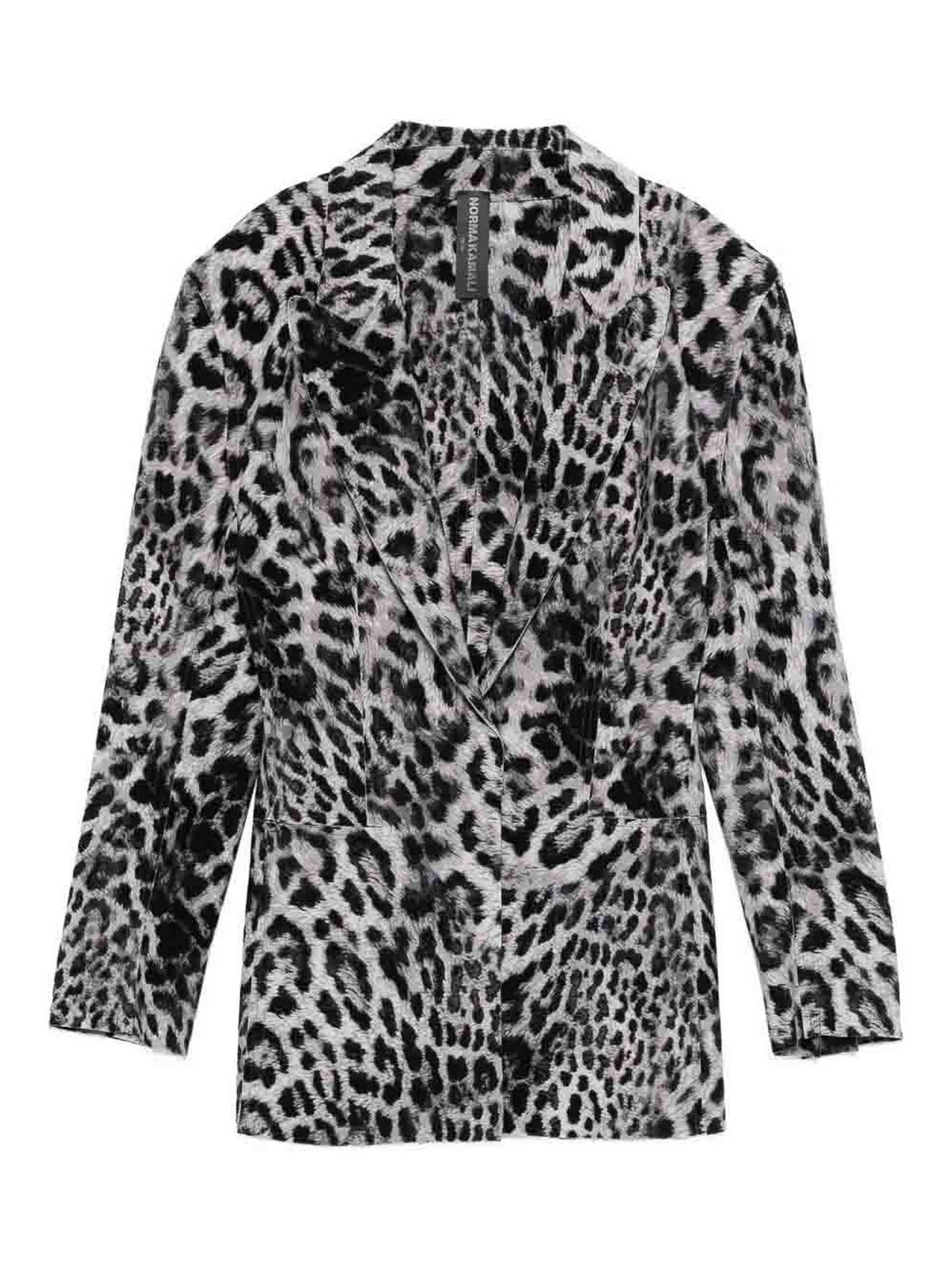 Norma Kamali Blazer Animalier In Multi