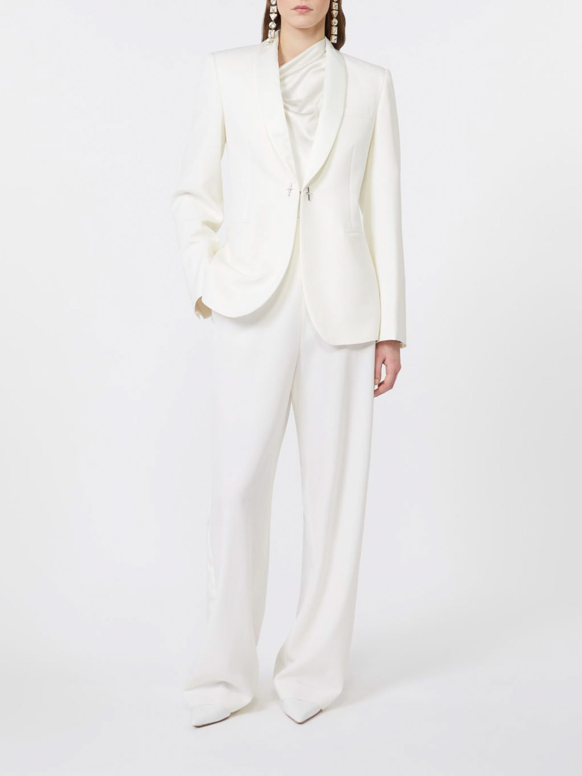 Max Mara Pantalone Balta Bianco In White