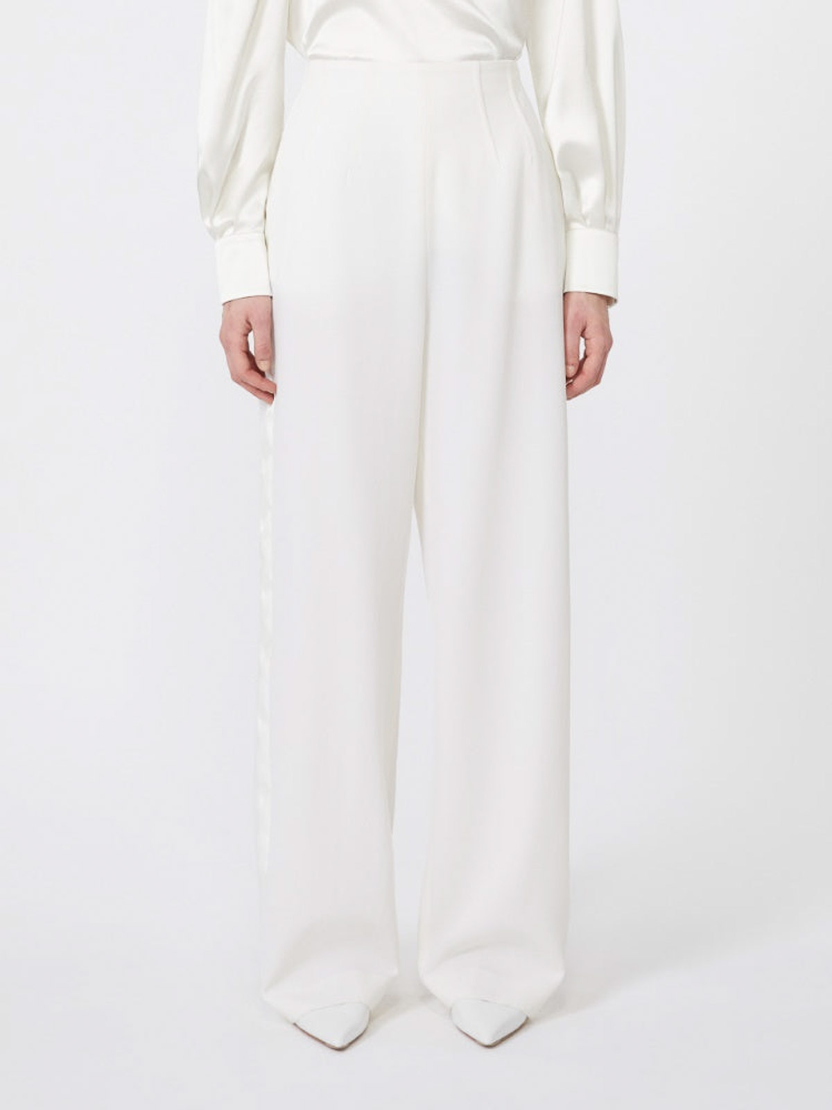 Max Mara Pantalone Balta Bianco In White