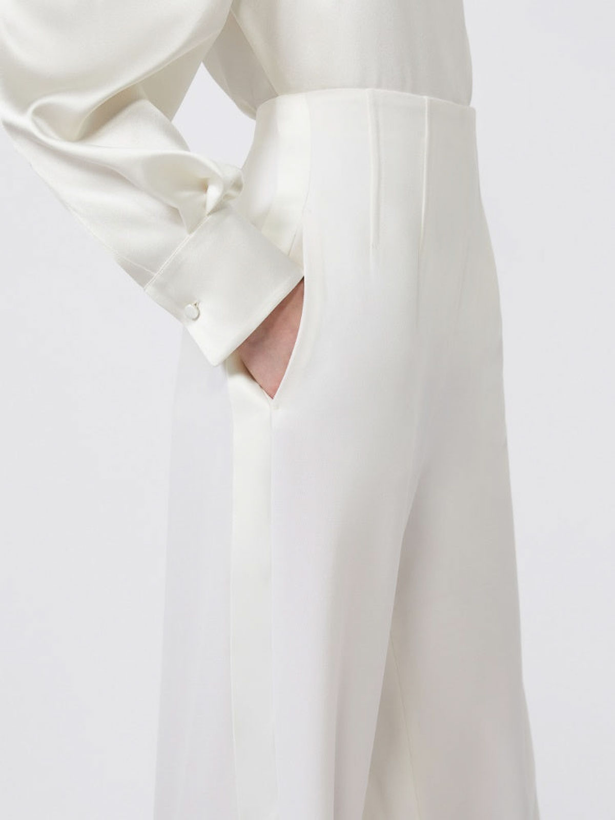Max Mara Pantalone Balta Bianco In White