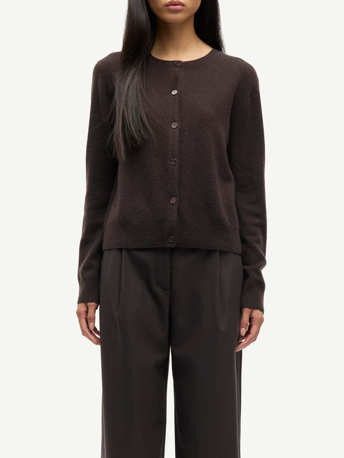 Samsoe & Samsoe Cardigan Saboston  Black Coffee In Black