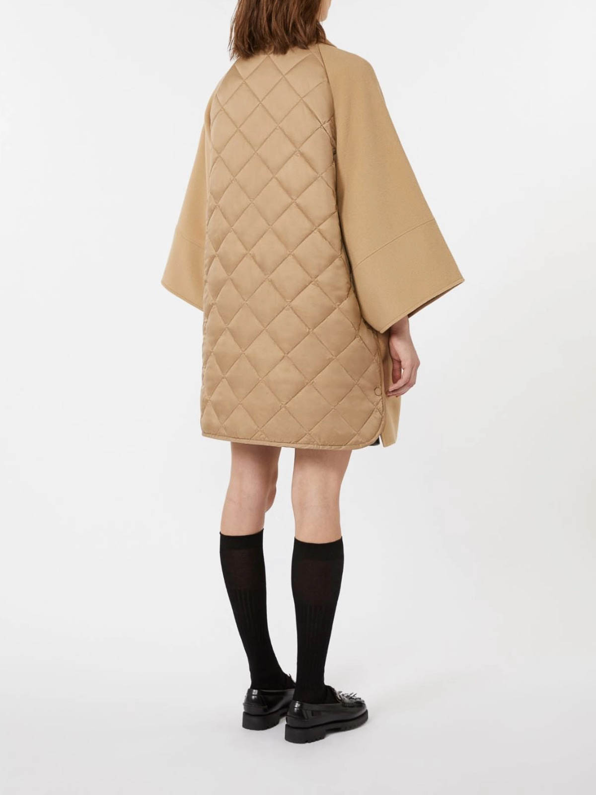Weekend Max Mara Rufo Single-breasted Wool Coat In Brown