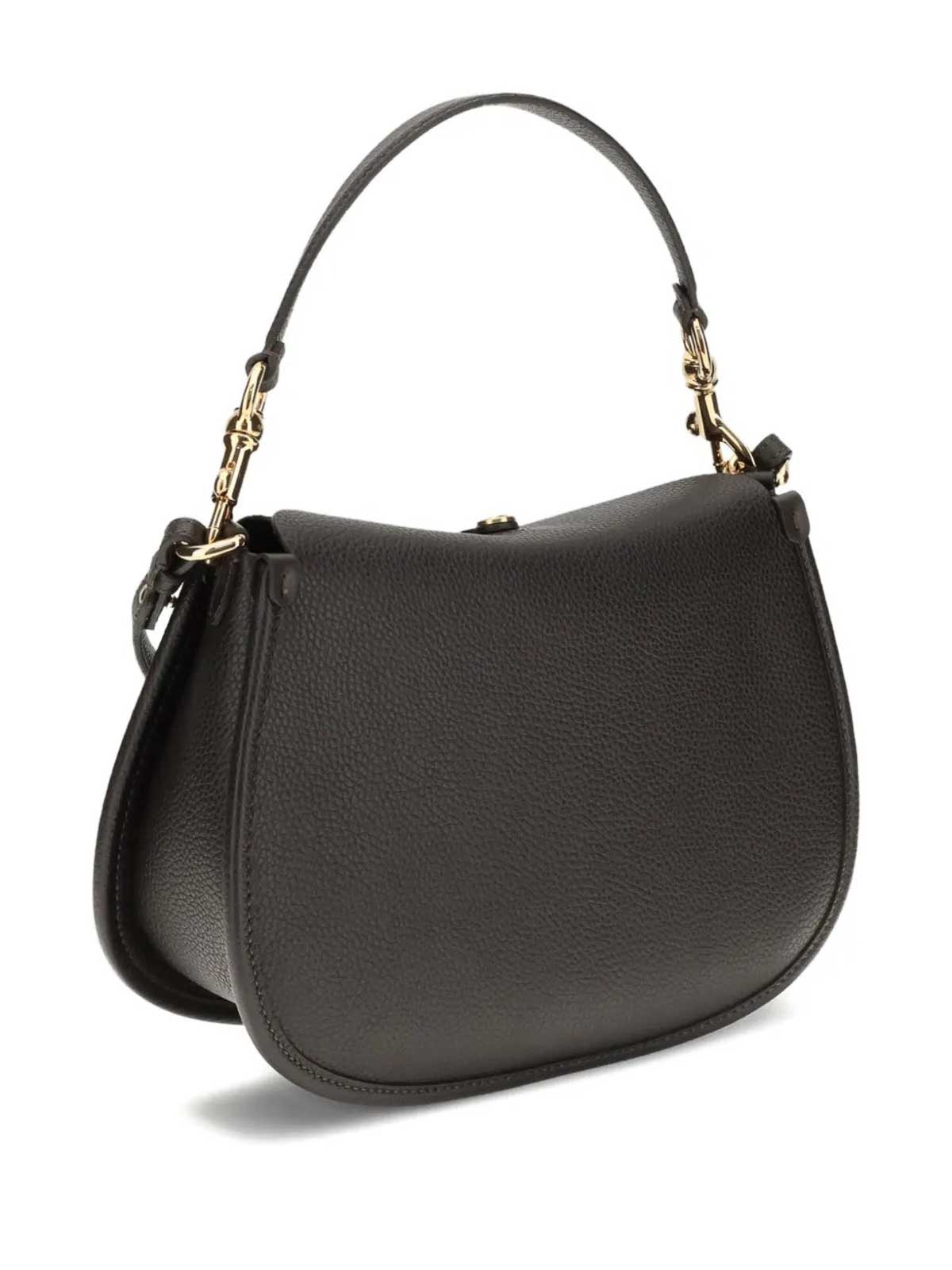 Etro Buckle-fastening Extra-large Leather Shoulder Bag In Brown