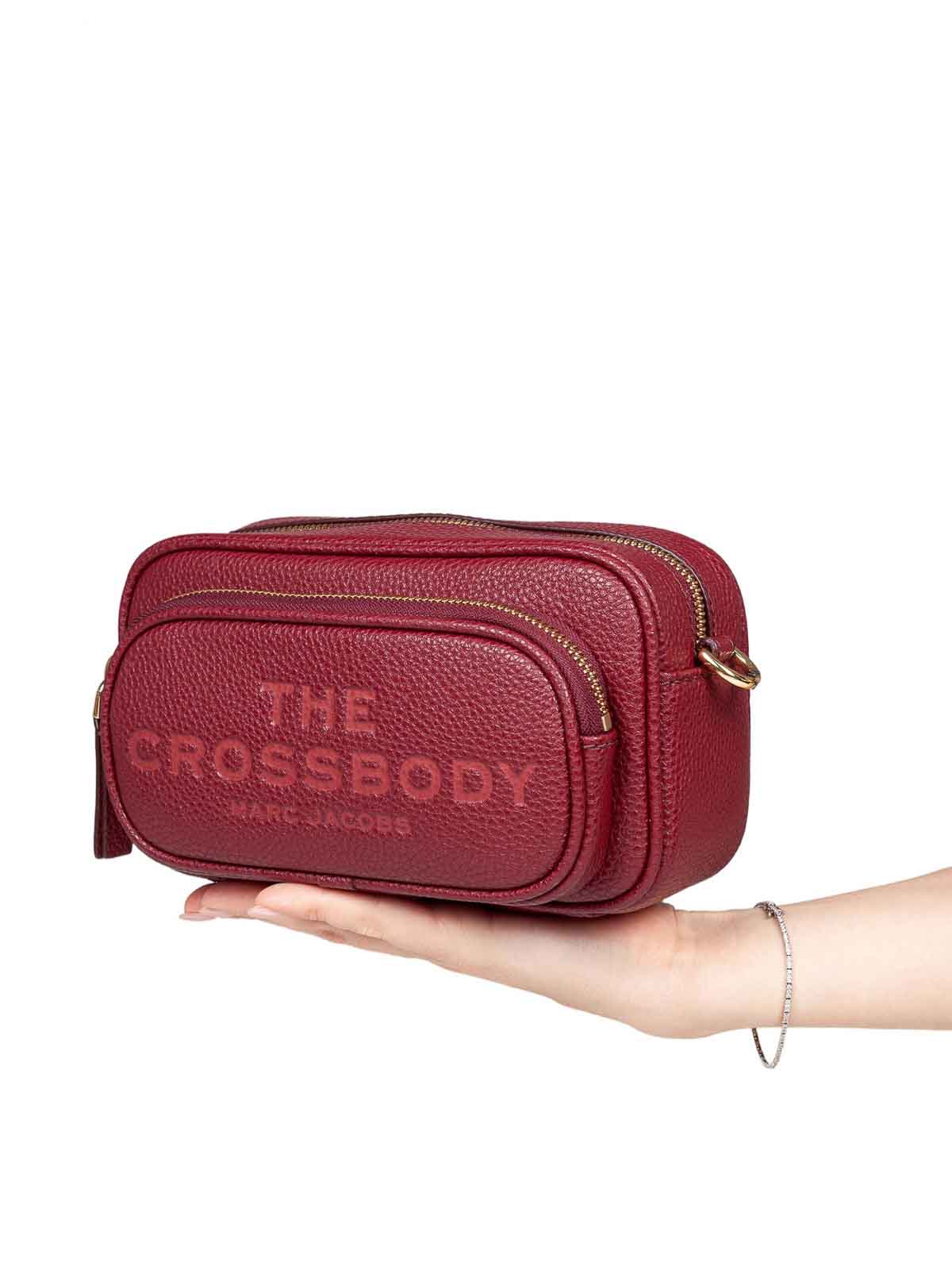 Marc Jacobs The Crossbody Shoulder Bag In Bordeaux Leather In Blue