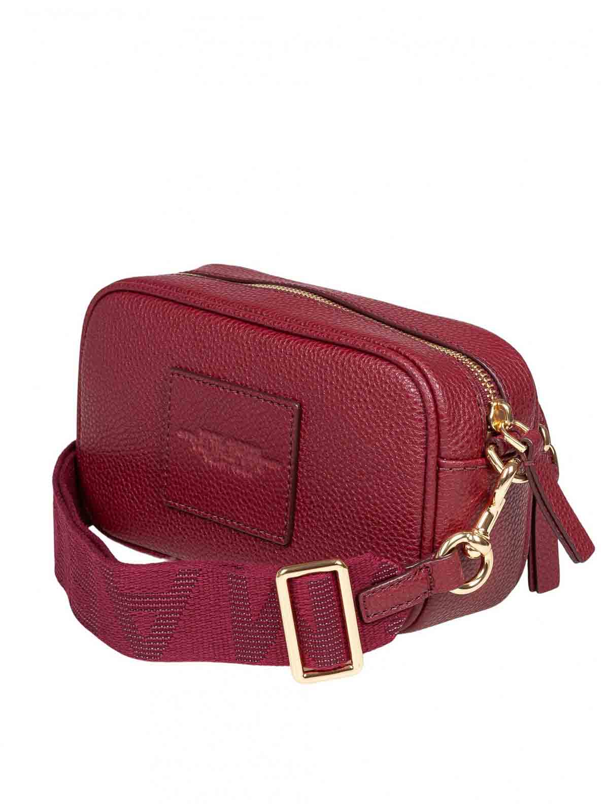 Marc Jacobs The Crossbody Shoulder Bag In Bordeaux Leather In Blue
