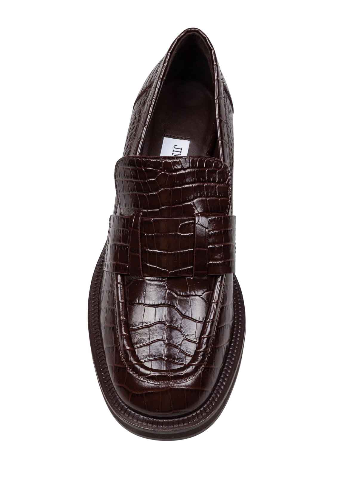 Jimmy Choo Tylor Loafer In Crocodile Print Leather In Brown