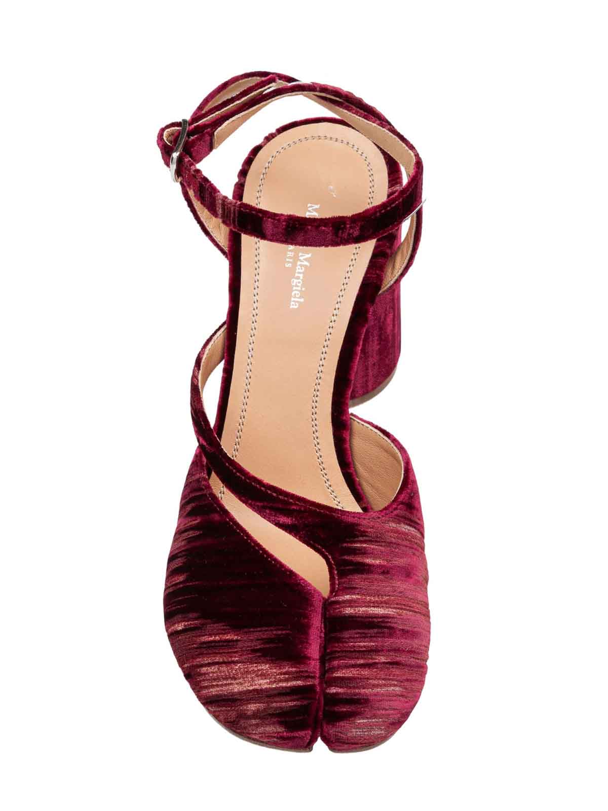Maison Margiela Tabi Sandal In Bordeaux Color In Red