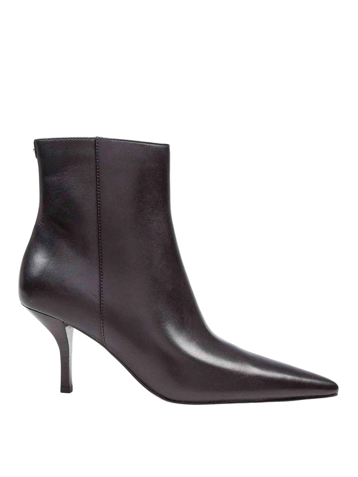 Michael Kors Selina Boot In Leather And Storm Color In Black