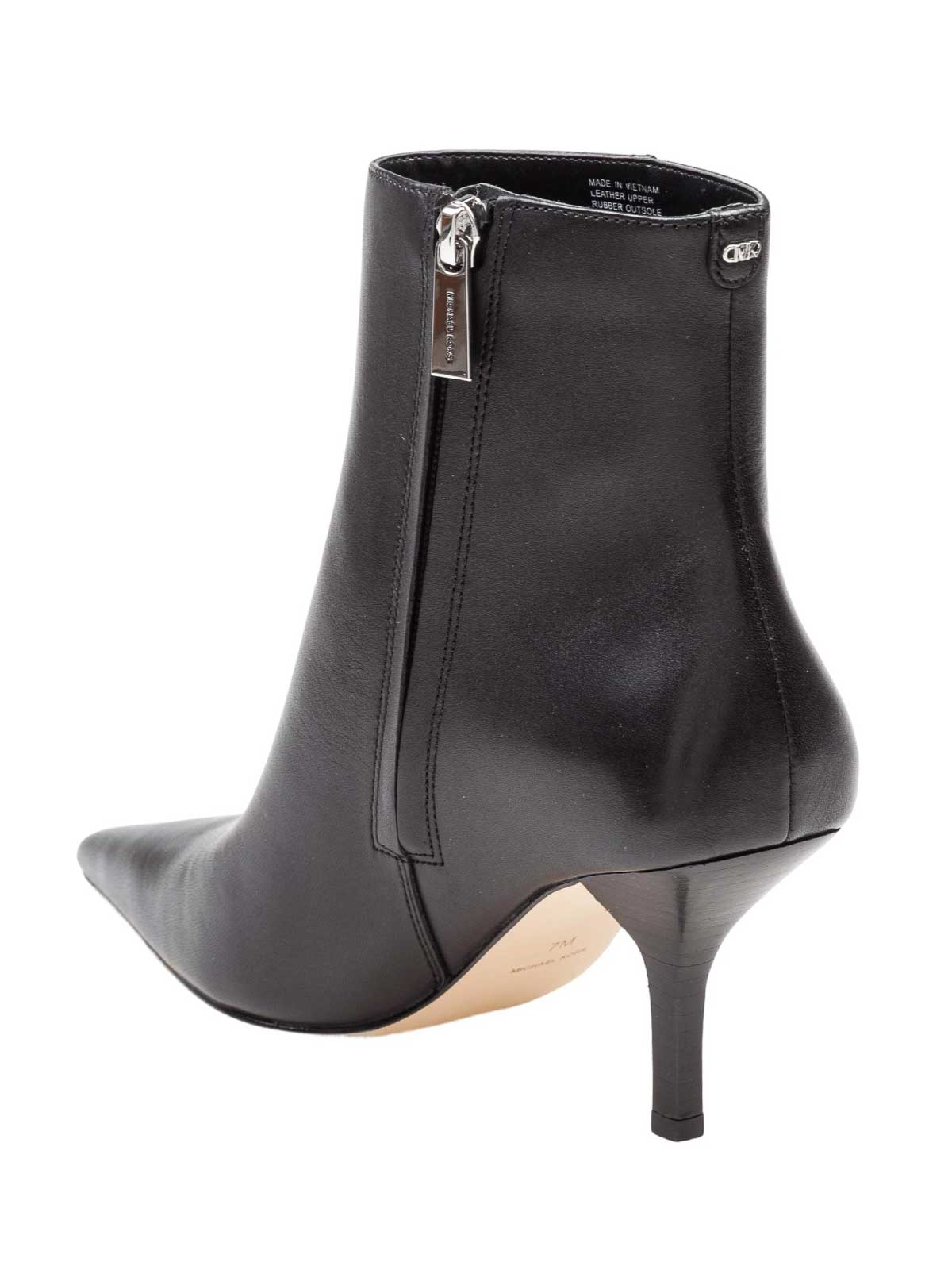 Michael Kors Selina Boot In Leather And Storm Color In Black