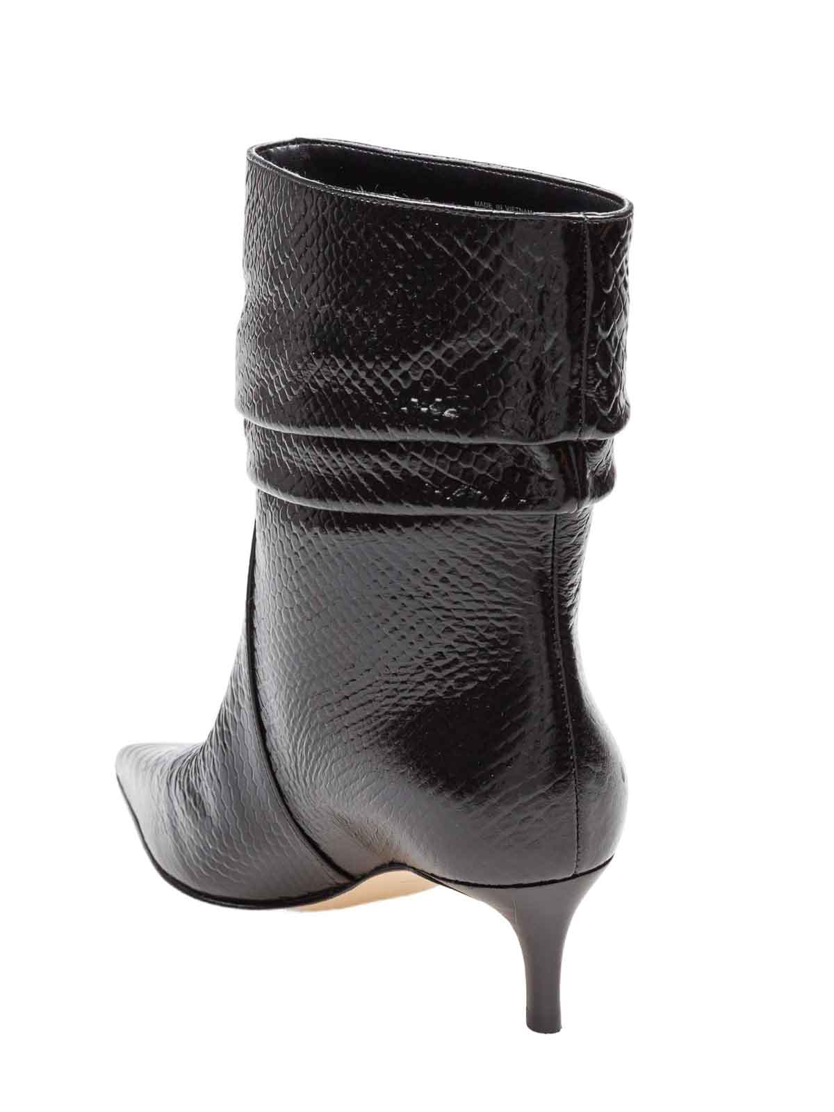Michael Kors Leather Ankle Boot In Black