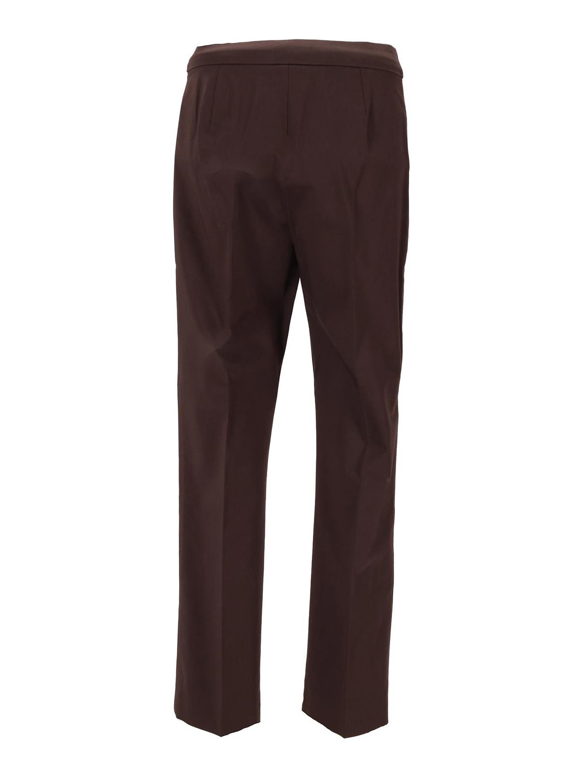 Max Mara Tailored Pleated Trousers With Pockets In Brown