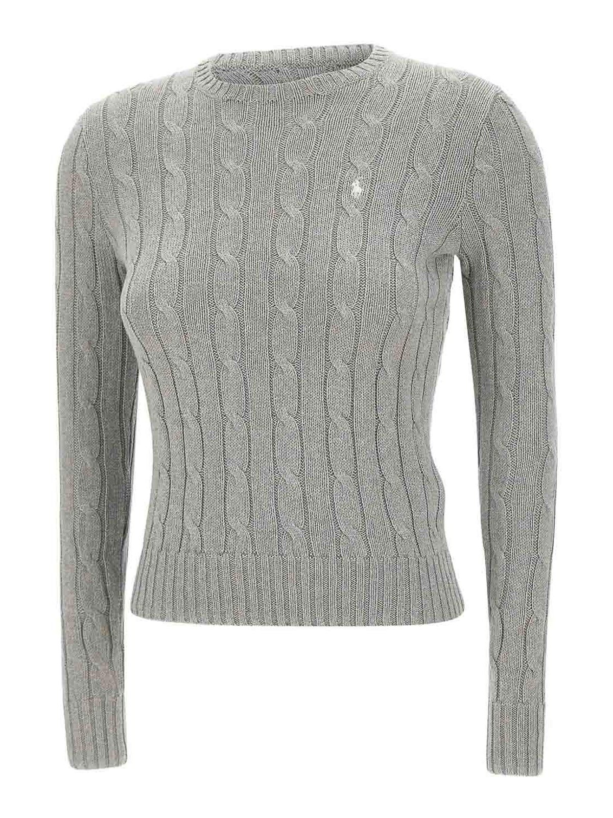 Polo Ralph Lauren Cable-knit Sweater In Gray