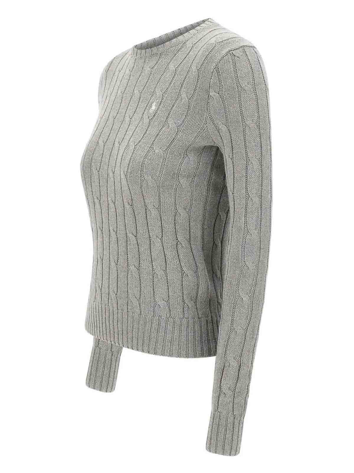 Polo Ralph Lauren Cable-knit Sweater In Gray