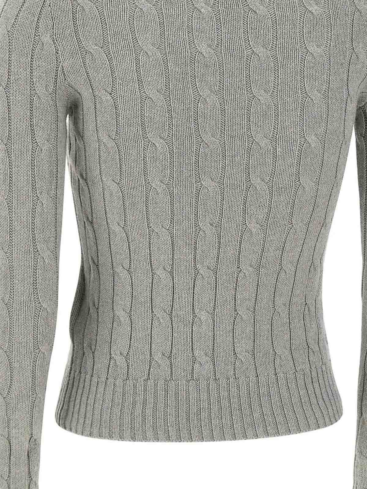 Polo Ralph Lauren Cable-knit Sweater In Gray
