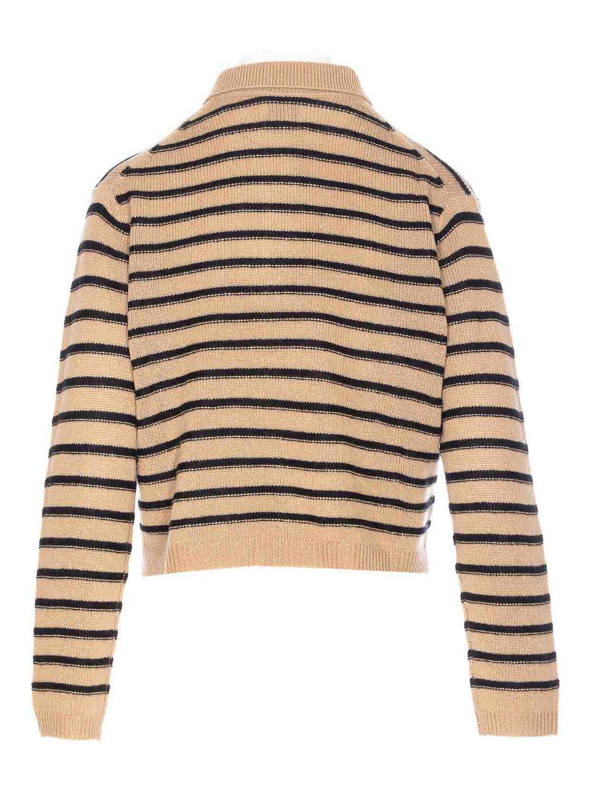 Allude Striped Sweater In Neutral