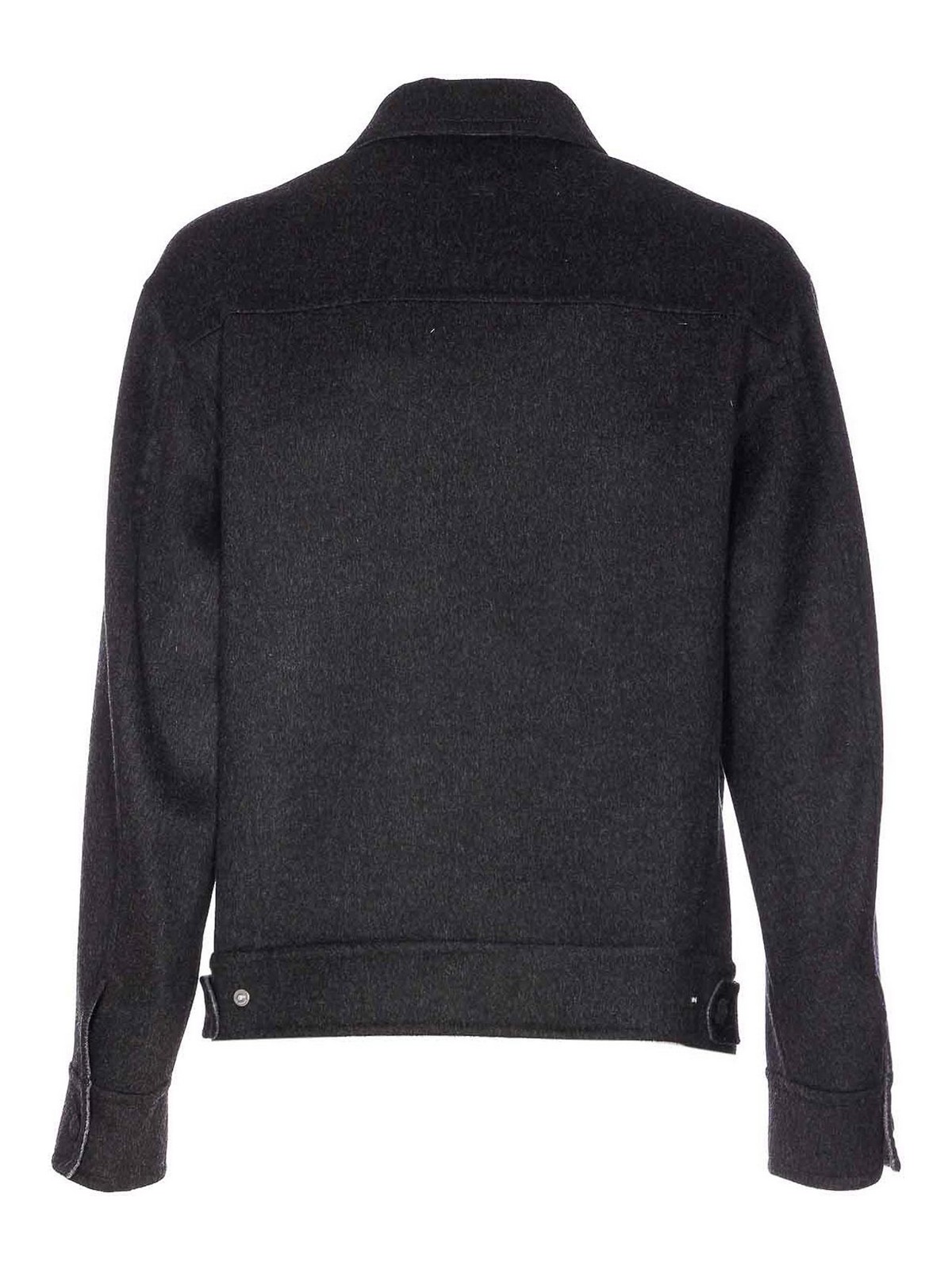 Ami Alexandre Mattiussi Dark Grey Jacket Frontal Buttons Closure In Gray