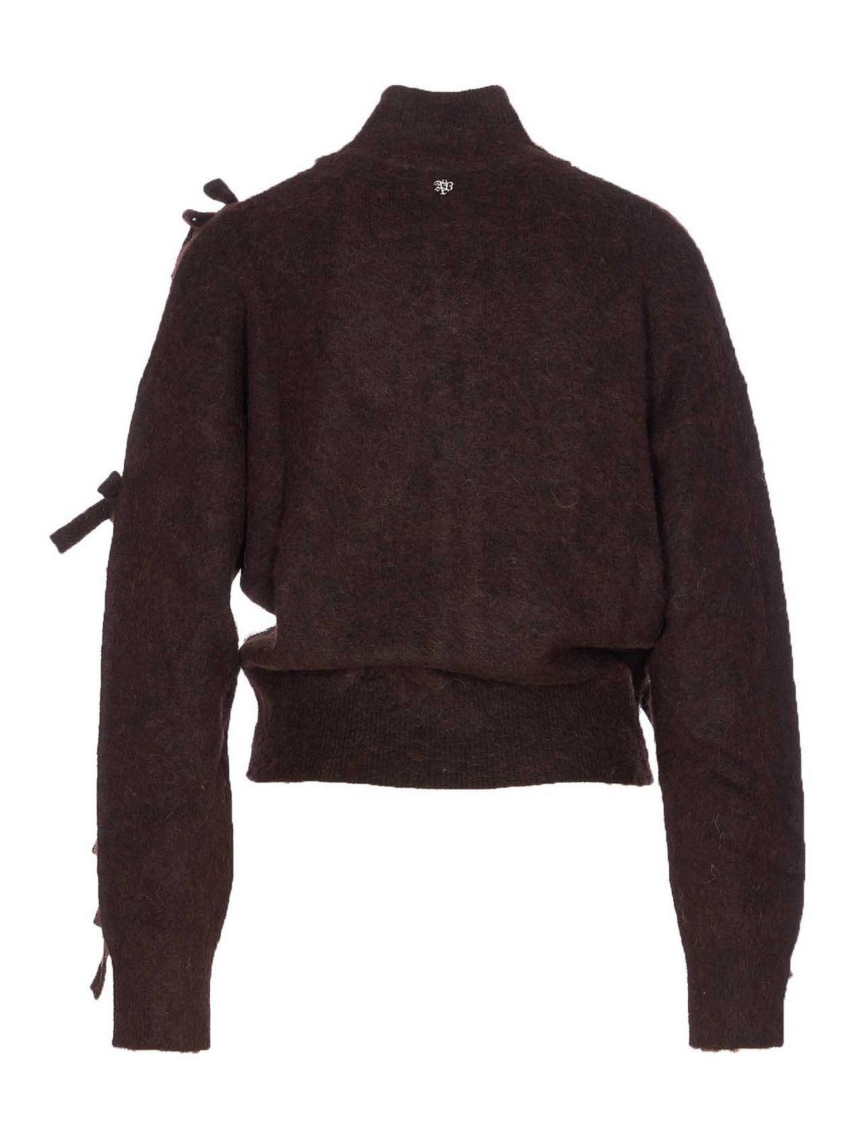 Aniye By Knitted Zip-up Casual Jacket In Brown