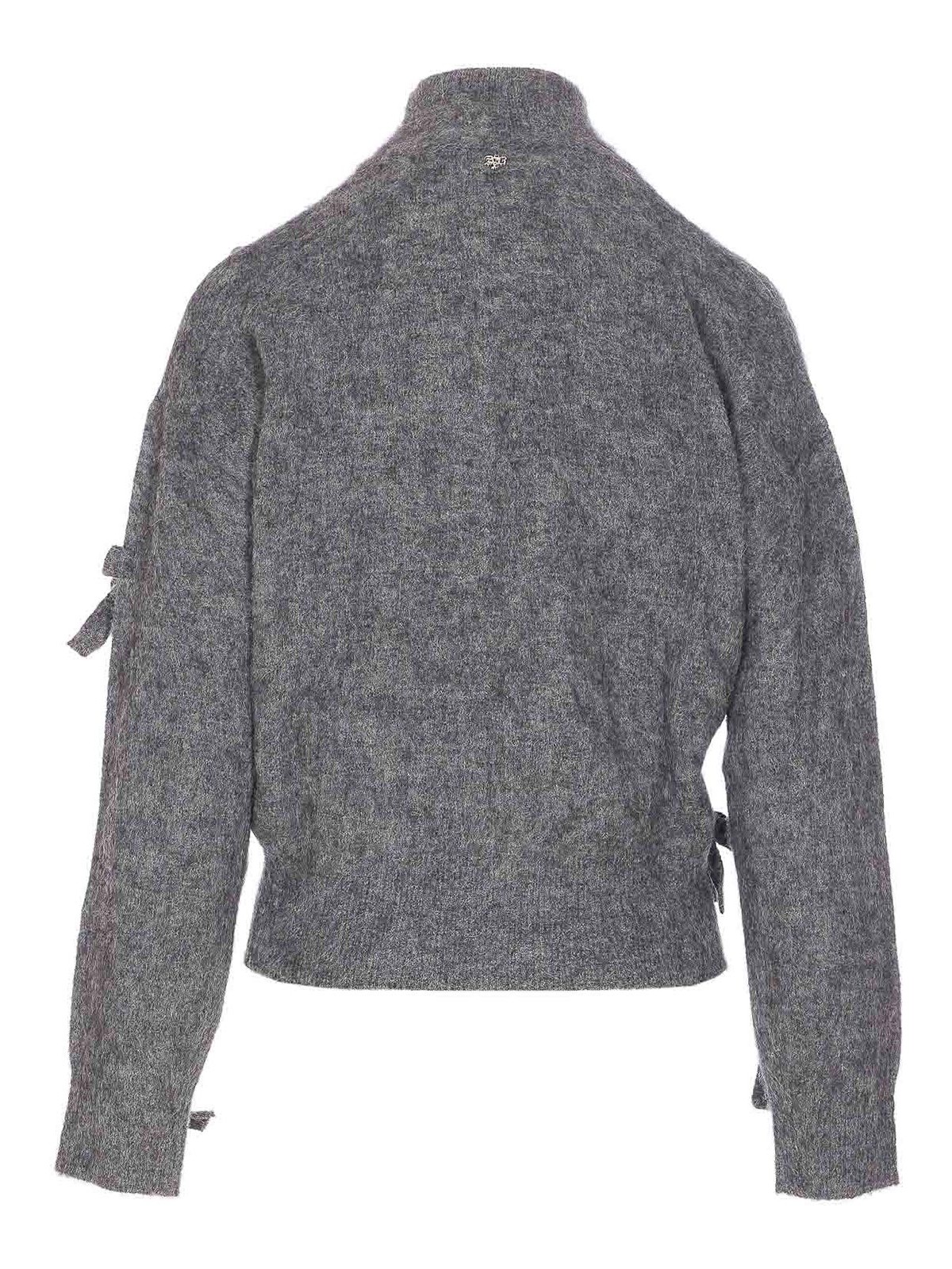 Aniye By Holly Knit Zip-up Casual Jacket In Gray