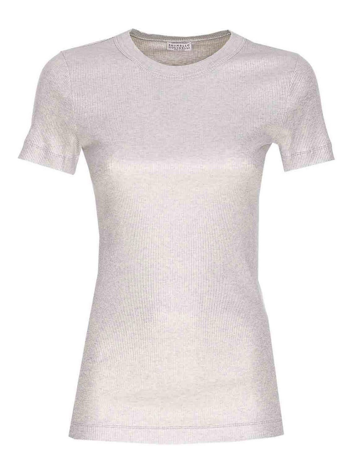 Brunello Cucinelli T-shirt In Silver
