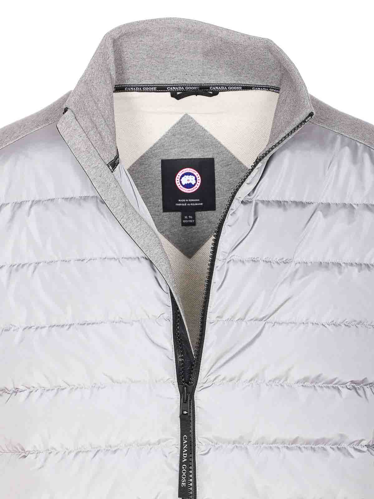 Canada Goose Quilted Front Panel Casual Jacket With High Collar In Gray