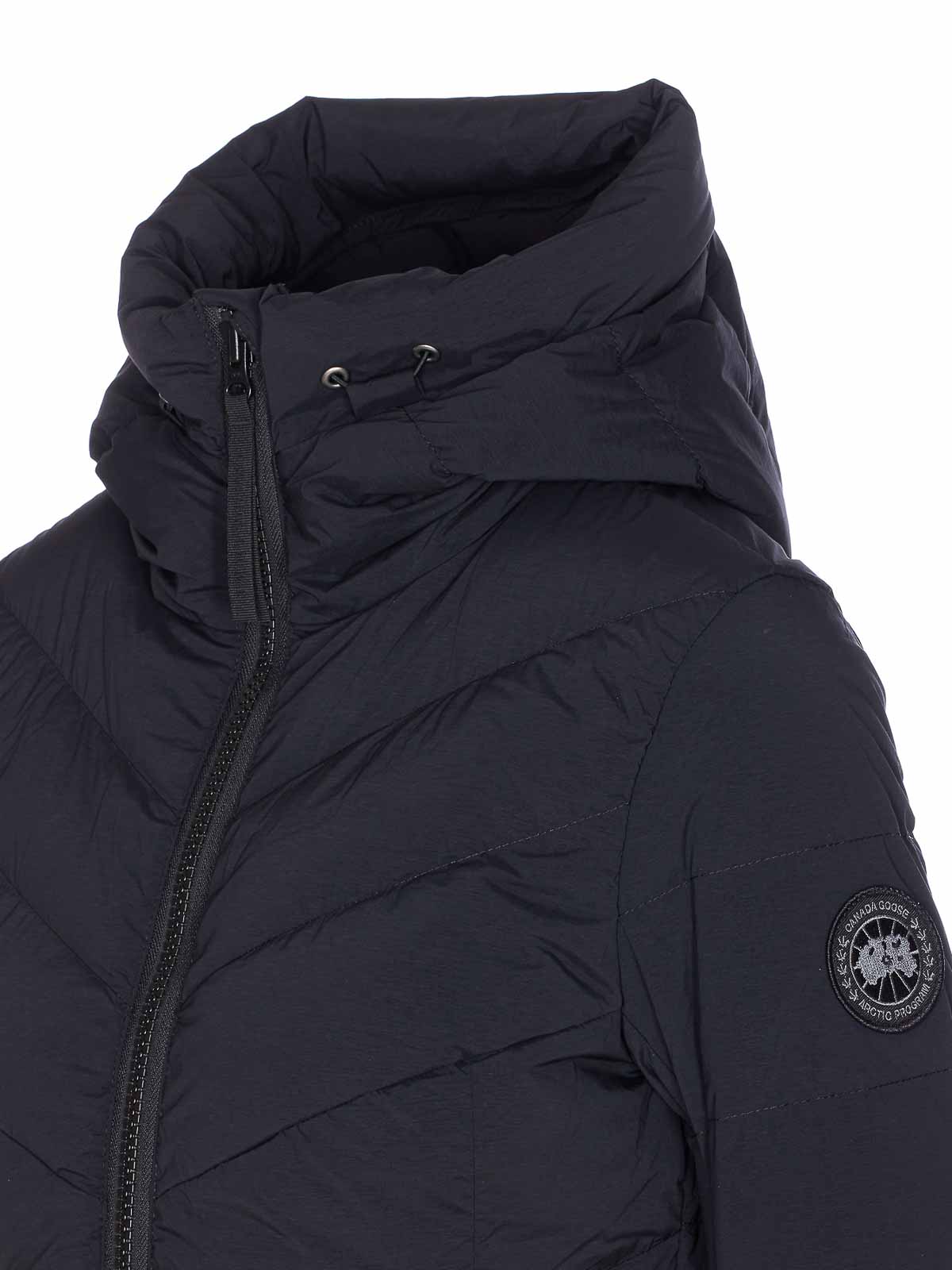 Canada Goose Black Clair Jacket Frontal Zip Closure In Blue