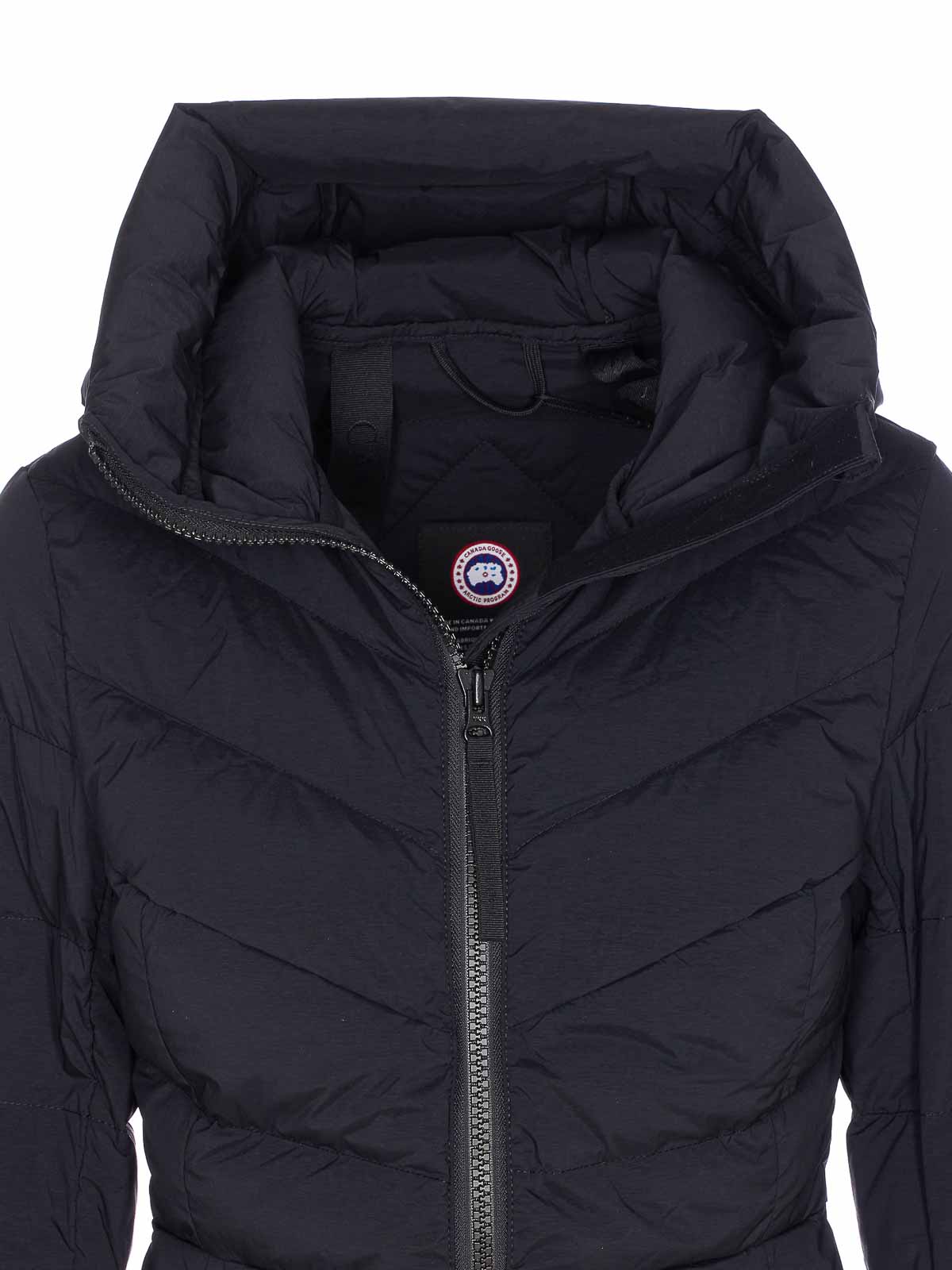 Canada Goose Black Clair Jacket Frontal Zip Closure In Blue