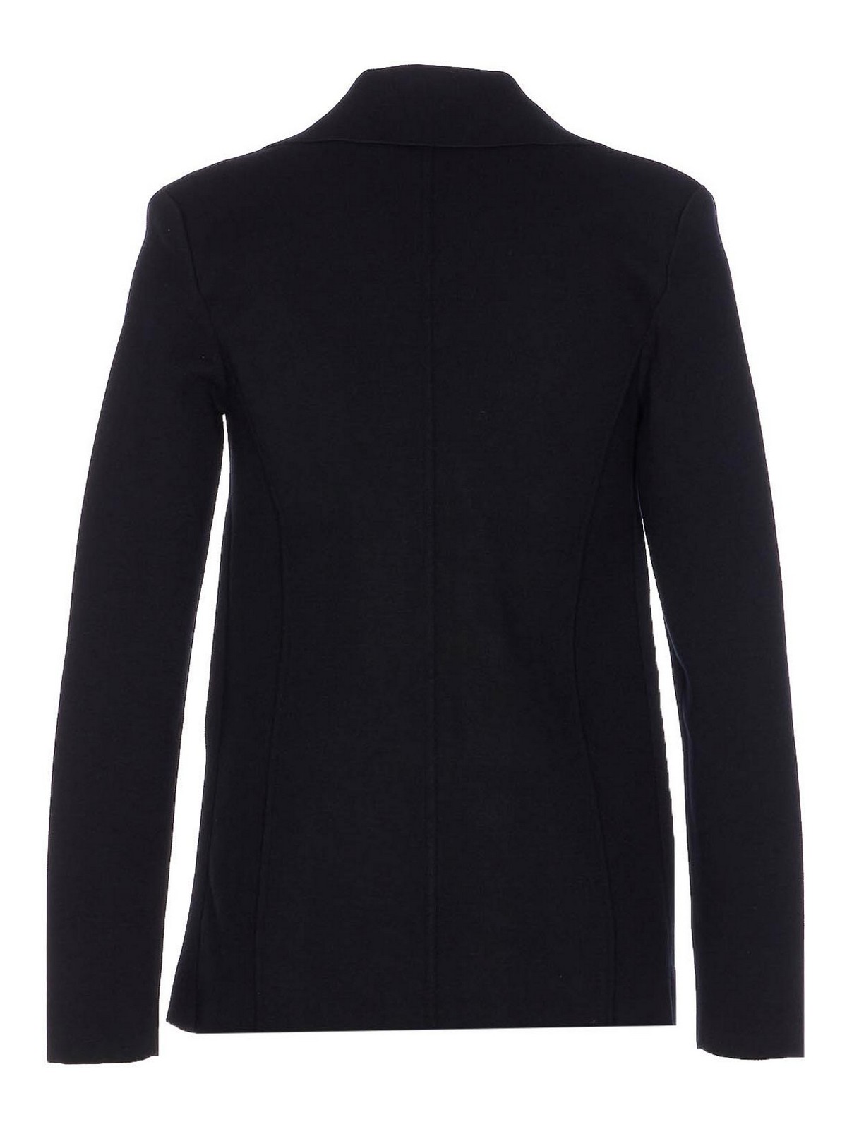 Elisabetta Franchi Double-breasted Knit Jacket With Embroidery Clothing In Black